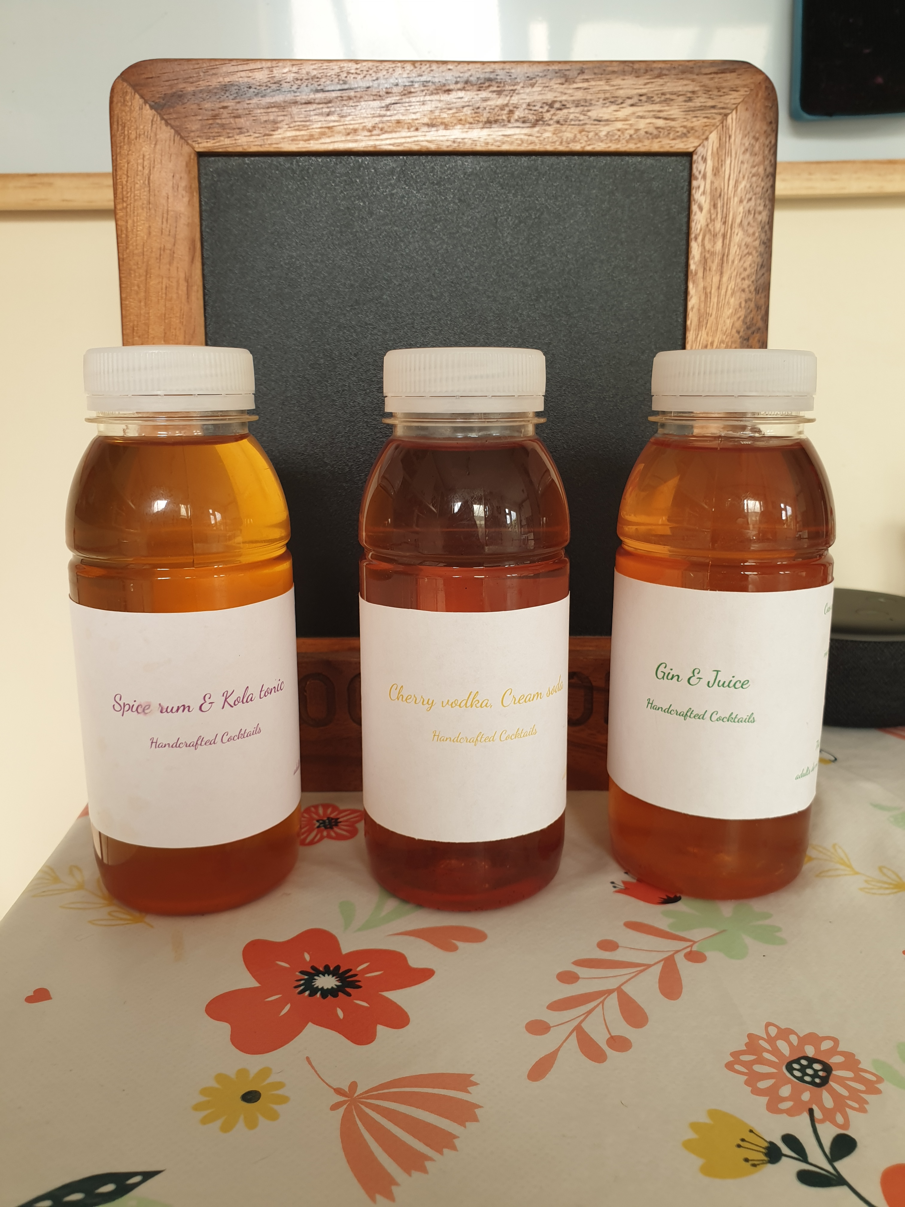 Coco & Vanilla Cocktails in bottles