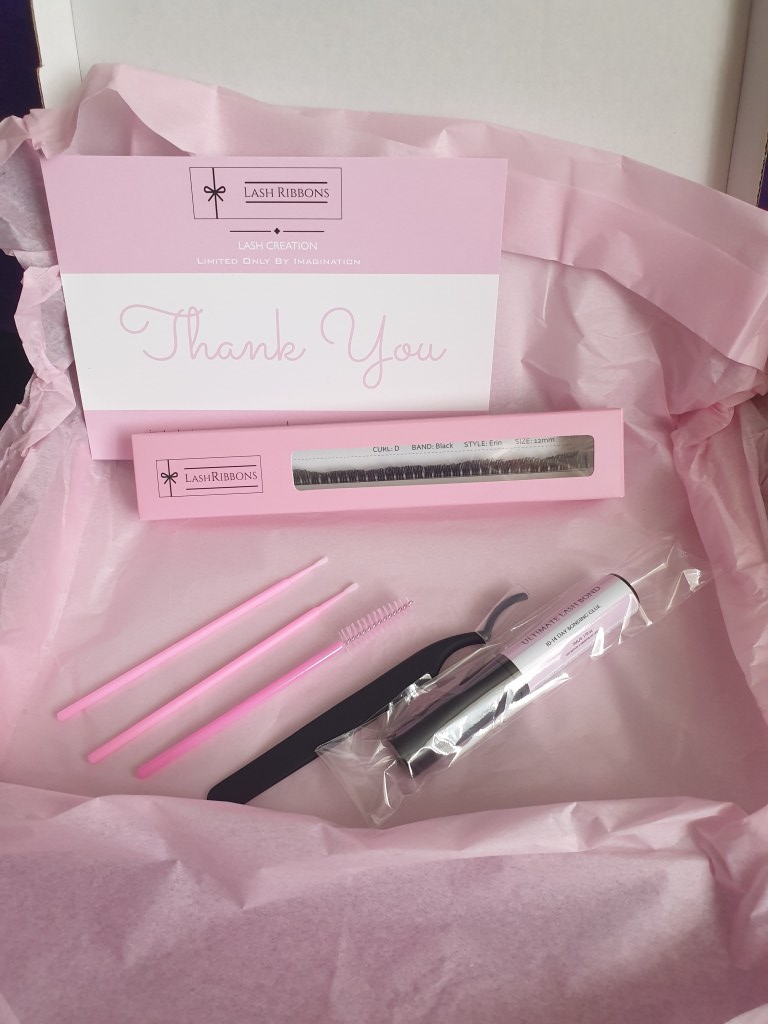 Box of bespoke lashes from Lash Ribbons