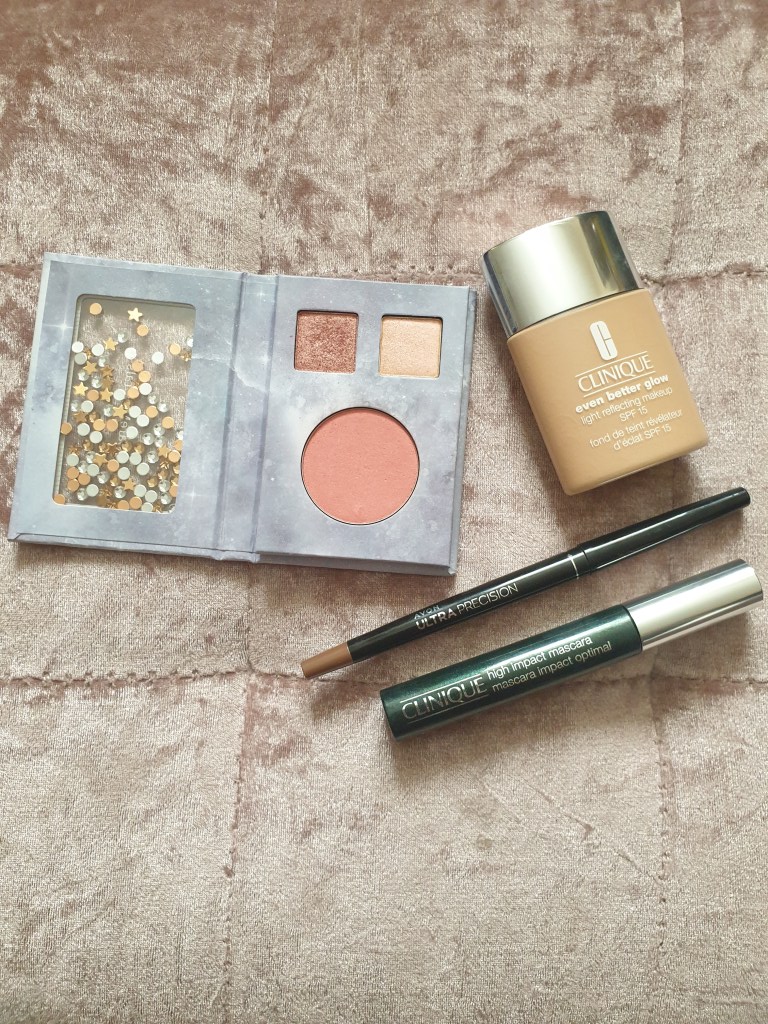 Simple summer make up products as mentioned within the post.