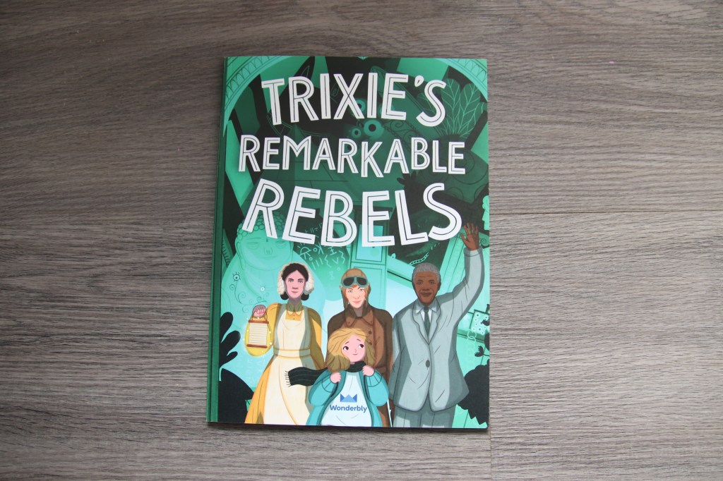 Personalised remarkable rebels book with green cover