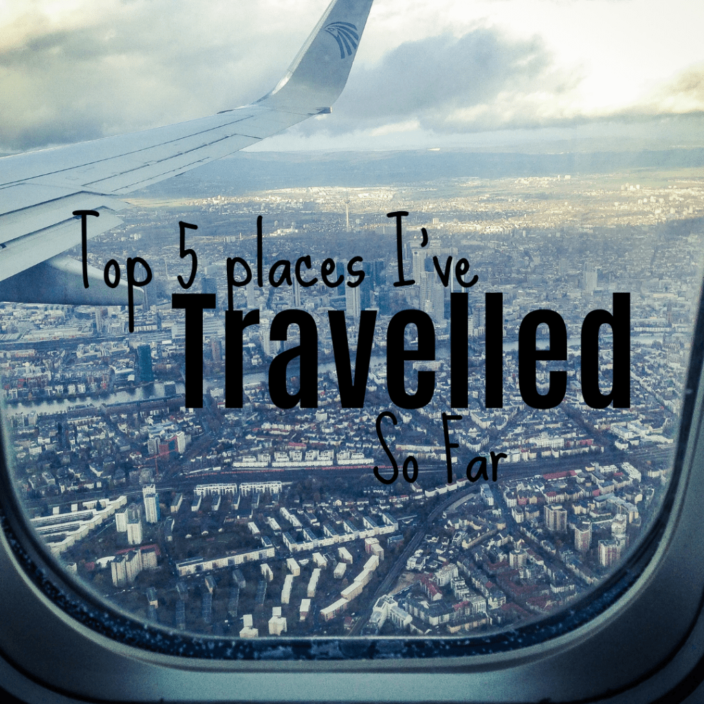 view from plane window.