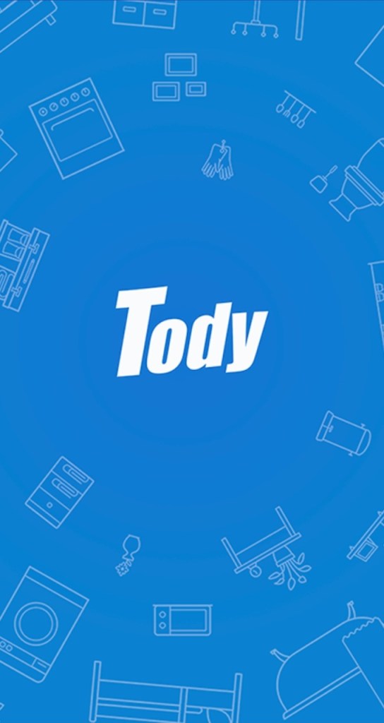 Tody app logo with blue background