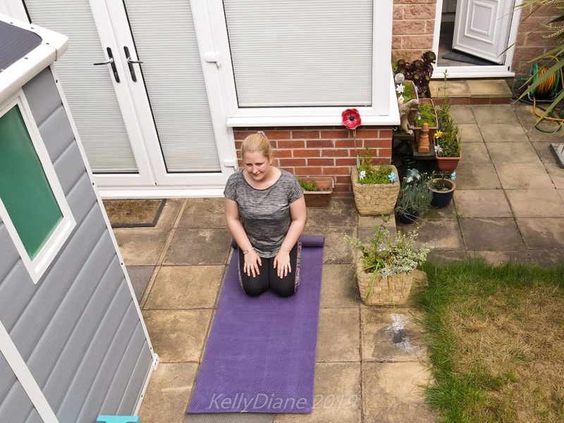Yoga Bliss Sustainable yoga mat in a garden