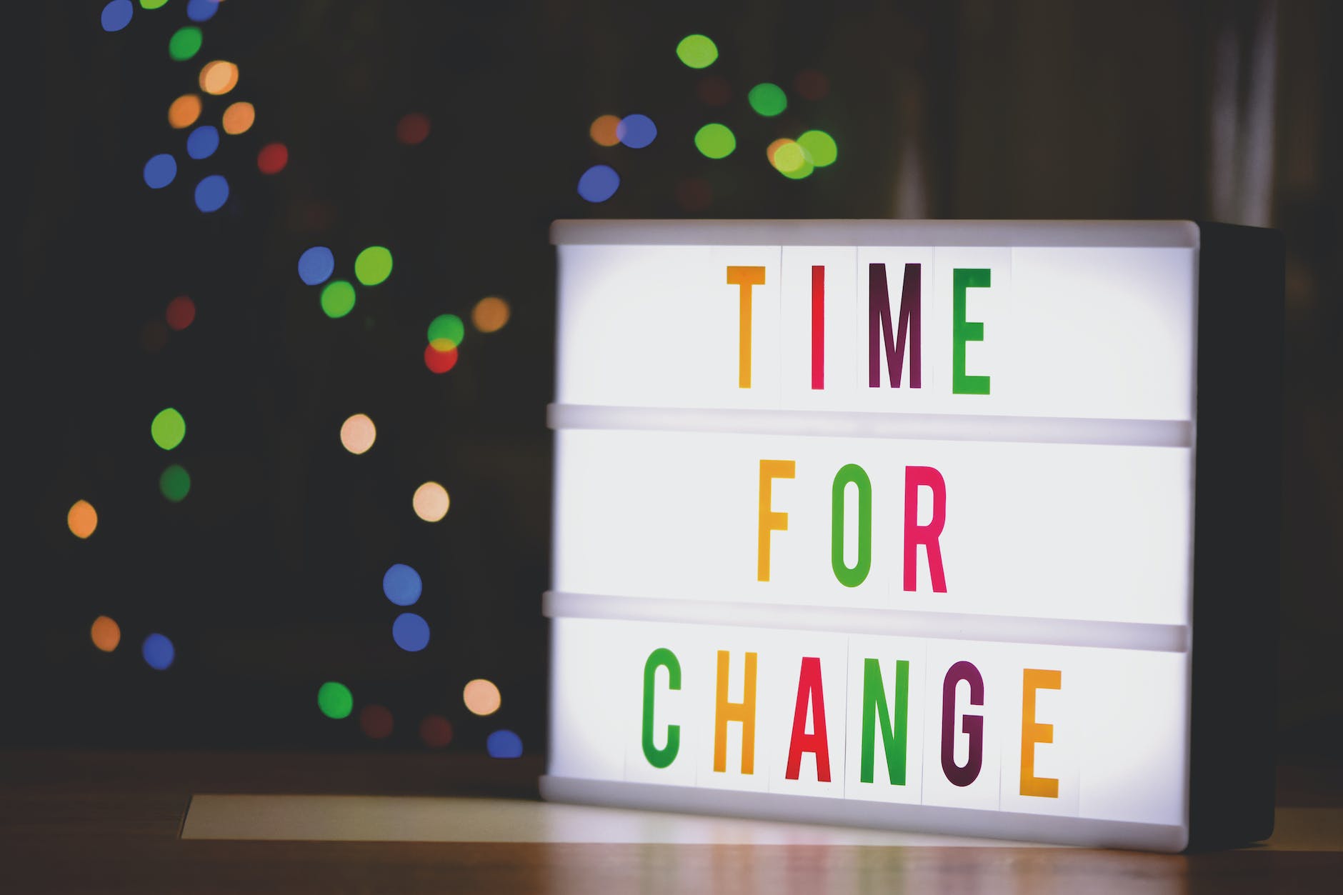 Lightbox with Time For Change displayed for changes are coming post.