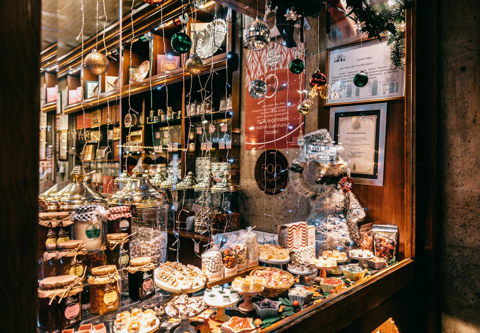 Shop Christmas windo for The Best Christmas Markets to Visit in the UK in 2025 post.