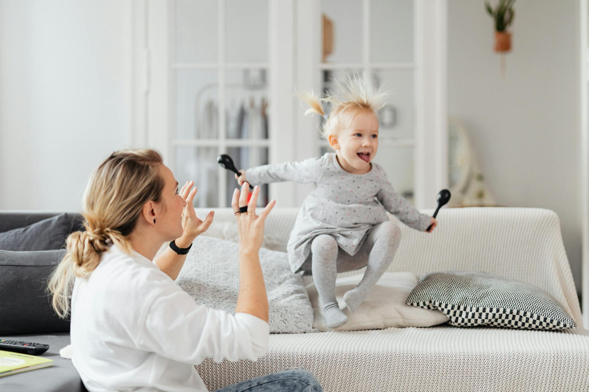 Mum and toddler dancing for 20 Fun, Low-Stress Toddler Activities at Home (Easy Ideas That Actually Work) post.